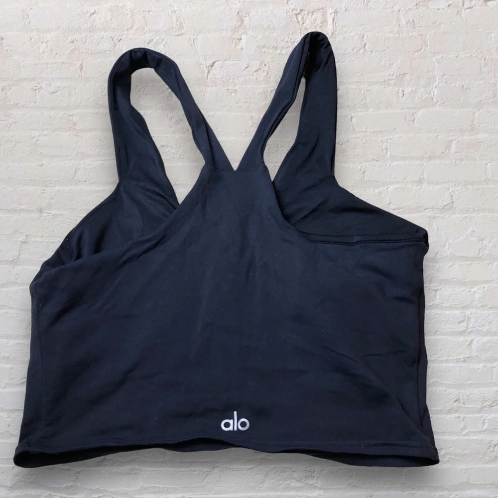 ALO Yoga Black Racerback Sports Bra Tank